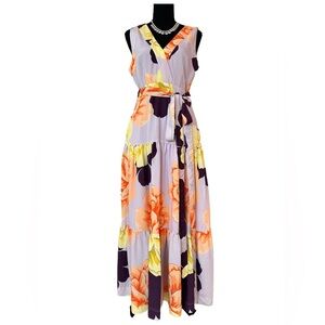 ANTHROPOLOGIE MAEVE ~ Lavender Floral Sleeveless Maxi Dress size 6